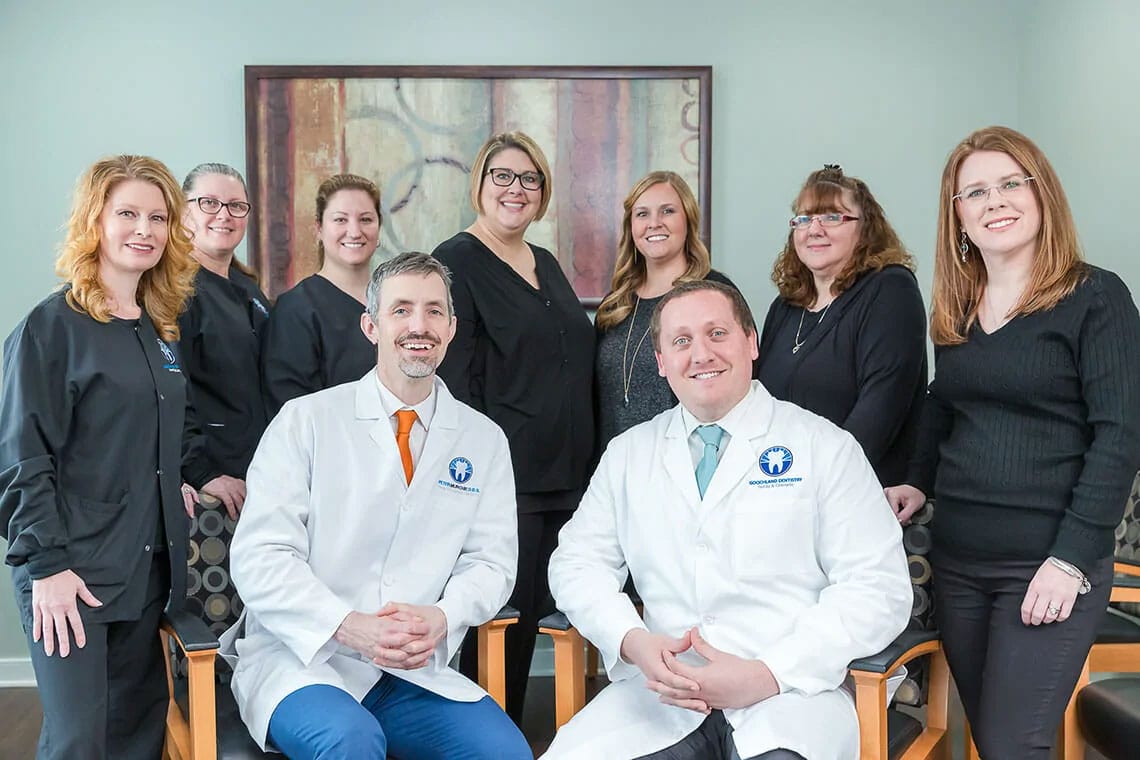 Dr. Peter R. Murchie and Dr. Corry Brown with Goochland Dentistry staff